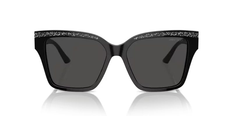 Jimmy Choo Pillow Sunglasses Black Glitter Frame JC5003 503687