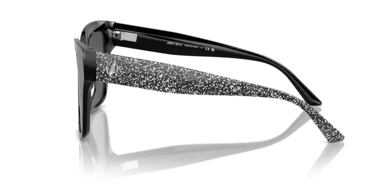 Jimmy Choo Pillow Sunglasses Black Glitter Frame JC5003 503687