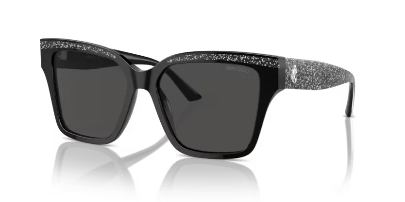 Jimmy Choo Pillow Sunglasses Black Glitter Frame JC5003 503687