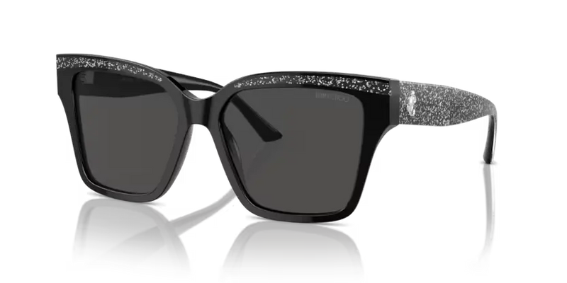 Jimmy Choo Pillow Sunglasses Black Glitter Frame JC5003 503687
