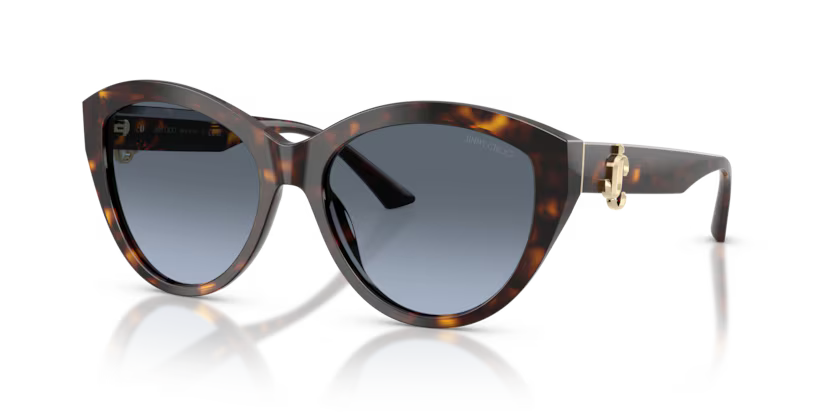 Jimmy Choo Phantos Sunglasses Havana Frame Blue Lens JC5007 50028F