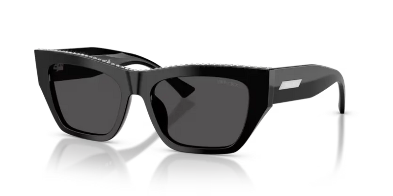 Jimmy Choo Crystal Sunglasses Cat-Eye Black Frame JC5035B 500087