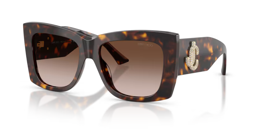 Jimmy Choo JC Monogram Sunglasses Square Havana JC5036B 500213