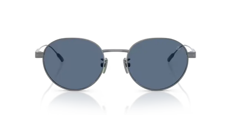 Moncler Subtila Sunglasses Round Gunmetal Frame Blue Lens ME4006TD 100580