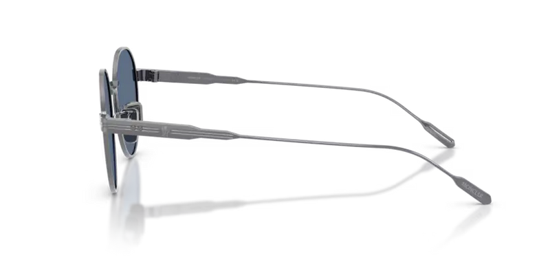 Moncler Subtila Sunglasses Round Gunmetal Frame Blue Lens ME4006TD 100580