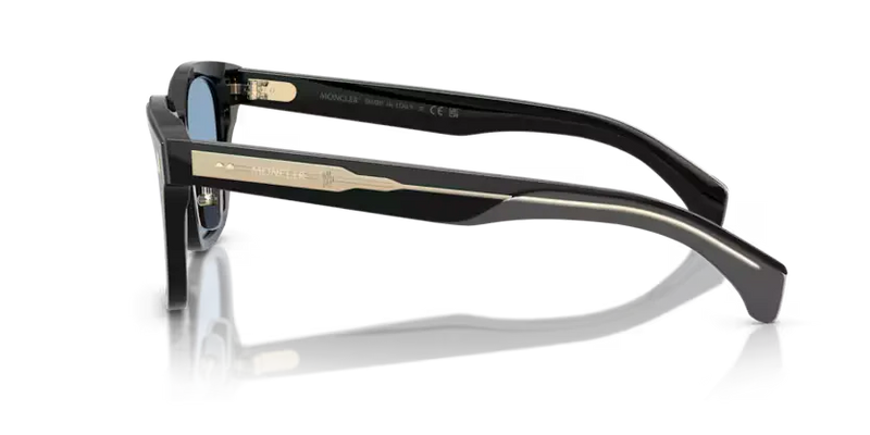 Moncler Metrope Sunglasses Square Black Frame Blue Lens ME6002D 300172