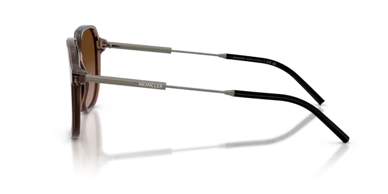 Moncler Cylin Sunglasses Pilot Transparent Brown ME6010 301813