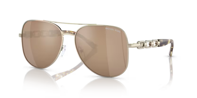 Michael Kors Chianti Sunglasses Pilot Gold MK1121 10147P