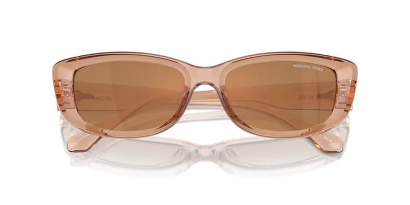 Michael Kors Asheville Sunglasses Rectangle Brown Transparent Frame MK2210U 3999/O
