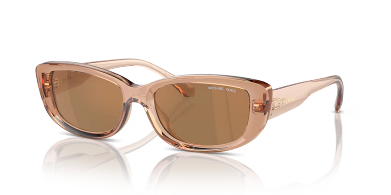 Michael Kors Asheville Sunglasses Rectangle Brown Transparent Frame MK2210U 3999/O