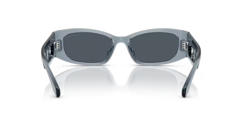 Michael Kors Rhodes Sunglasses Irregular Blue Transparent Frame MK2243U 401487