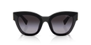 Miu Miu Ladies Black Sunglasses MU 01YS 1AB5D1 Miu Miu
