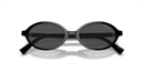 Miu Miu Ladies Black Sunglasses MU 04ZS 1AB5S0 Miu Miu