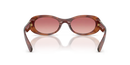 Miu Miu Ladies Striped Tobacco Sunglasses MU 06ZS 26E50U Miu Miu