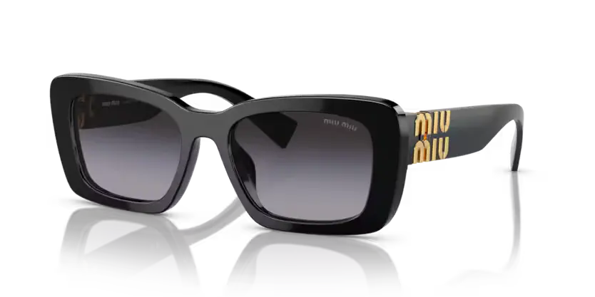 Miu Miu Ladies Black Sunglasses MU 07YS 1AB5D1 Miu Miu