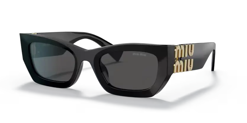 Miu Miu Ladies Black Sunglasses MU 09WS 1AB5S0 Miu Miu