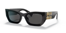 Miu Miu Ladies Black Sunglasses MU 09WS 1AB5S0 Miu Miu