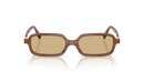 Miu Miu Ladies Opaline Amber Sunglasses MU 11ZS 22I10R