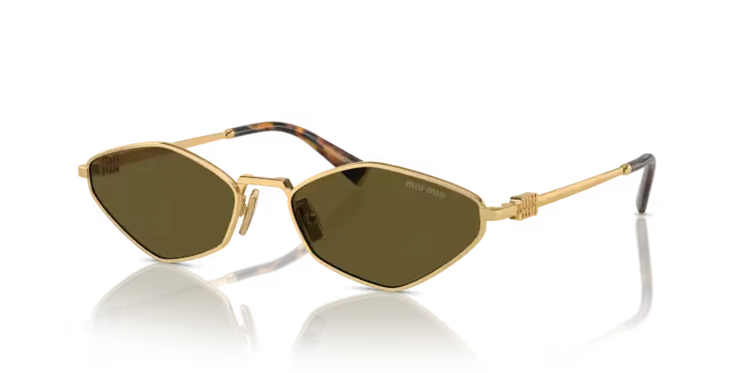 Miu Miu Ladies Gold Sunglasses MU 56ZS 5AK09Z Miu Miu