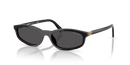 Miu Miu Ladies Black Sunglasses MU A06S 16K08Z Miu Miu