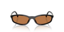 Miu Miu Ladies Black Sunglasses MU A06S 16K10I Miu Miu
