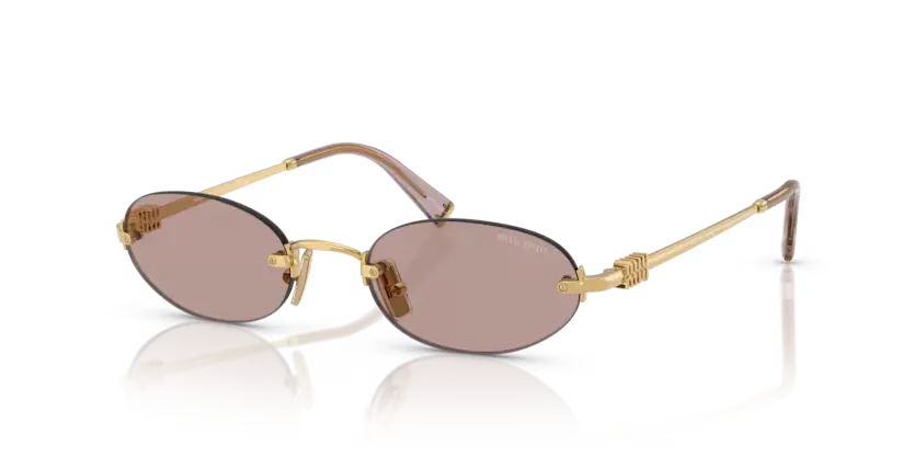 Miu Miu Ladies Gold Sunglasses MU A54S 5AK20I Miu Miu