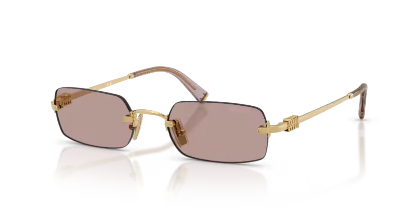 Miu Miu Ladies Gold Sunglasses MU B50S 5AK20I Miu Miu