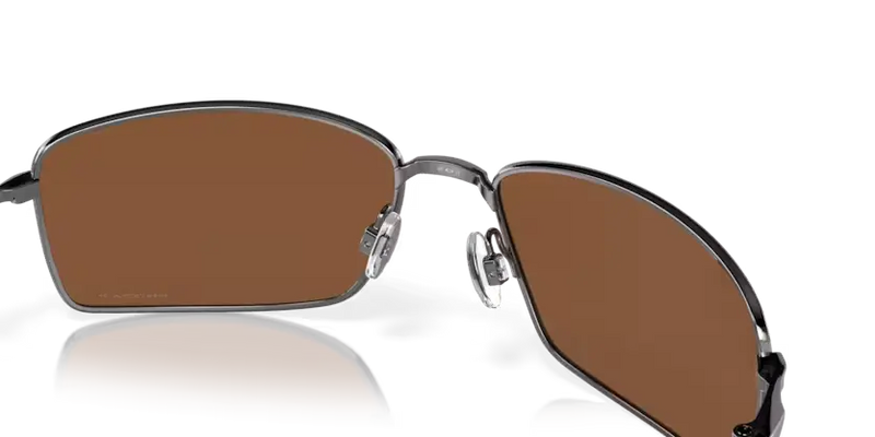 Oakley Square Wire Sunglasses Rectangle Tungsten Frame Polarised OO4075 407514