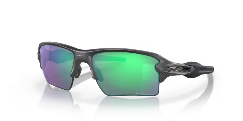 Oakley Flak 2.0 XL Sunglasses Rectangle Steel Frame Green Lens OO9188 9188F3