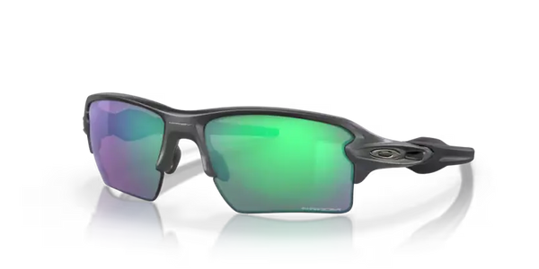 Oakley Flak 2.0 XL Sunglasses Rectangle Steel Frame Green Lens OO9188 9188F3