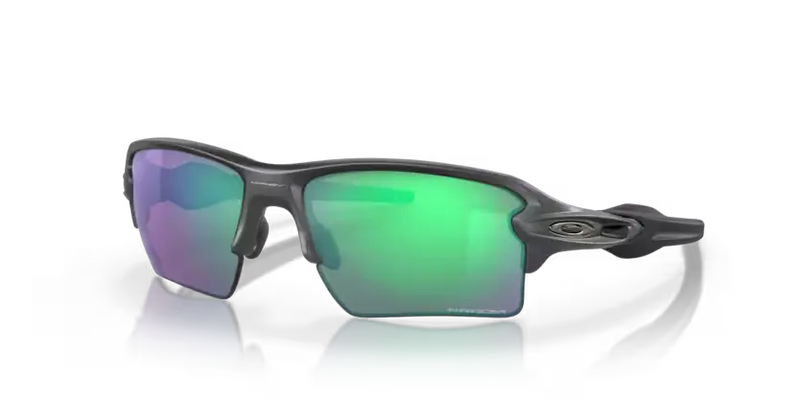 Oakley Flak 2.0 XL Sunglasses Rectangle Steel Frame Green Lens OO9188 9188F3