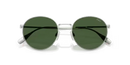 Polo Ralph Lauren Sunglasses Round Silver Frame Green Lens PH3158 942371