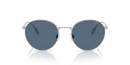 Polo Ralph Lauren Sunglasses Round Silver Frame Blue Lens PH3158 942380