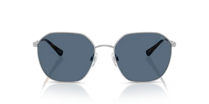 Polo Ralph Lauren Sunglasses Silver Frame Blue Lens PH3160 900180