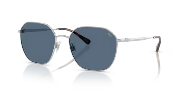 Polo Ralph Lauren Sunglasses Silver Frame Blue Lens PH3160 900180