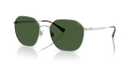 Polo Ralph Lauren Sunglasses Silver Frame Bottle Green Lens PH3160 942371