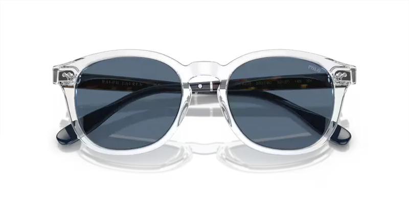 Polo Ralph Lauren Sunglasses Phantos Crystal Frame Blue Lens PH4206 533180