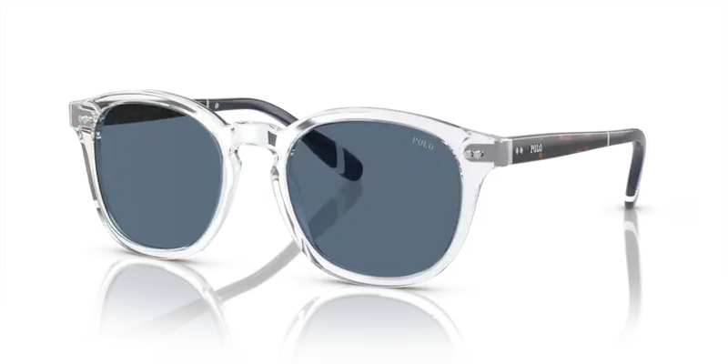 Polo Ralph Lauren Sunglasses Phantos Crystal Frame Blue Lens PH4206 533180
