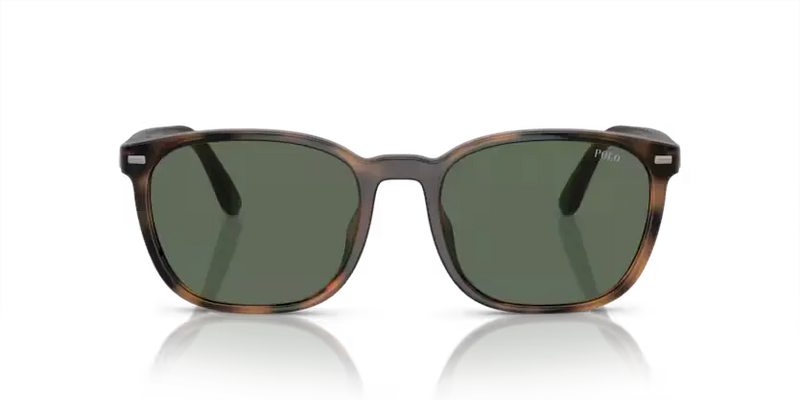 Polo Ralph Lauren Sunglasses Square Havana Frame Green Lens PH4208U 597471