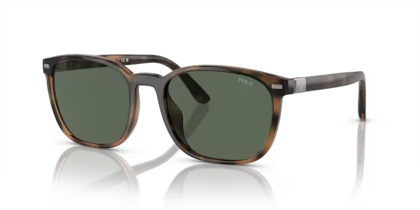 Polo Ralph Lauren Sunglasses Square Havana Frame Green Lens PH4208U 597471
