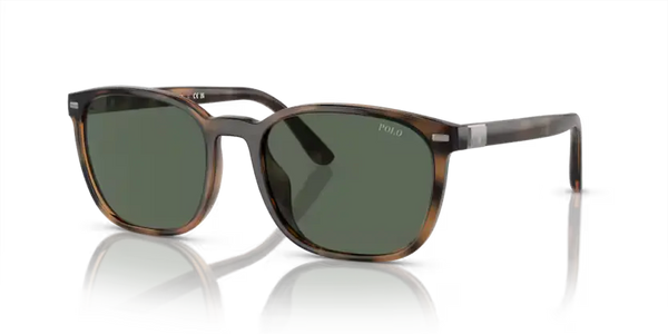 Polo Ralph Lauren Sunglasses Square Havana Frame Green Lens PH4208U 597471