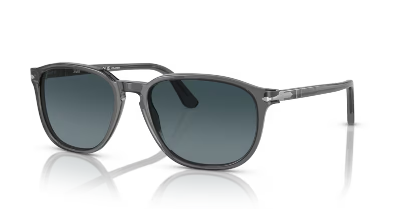 Persol Men's Square Sunglasses Grey Frame Light Blue Lens PO03019S 1196S3