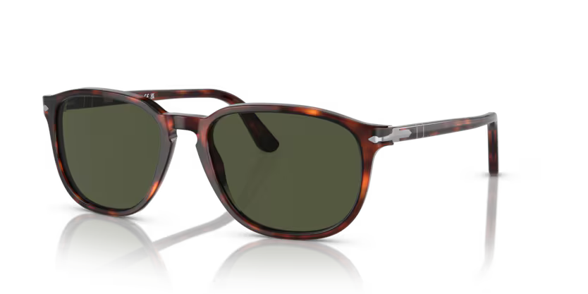 Persol Men's Square Sunglasses Havana Frame Green Lens PO03019S 24/31