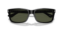 Persol Men's Rectangle Sunglasses Black Green PO3048S 95/31 Persol