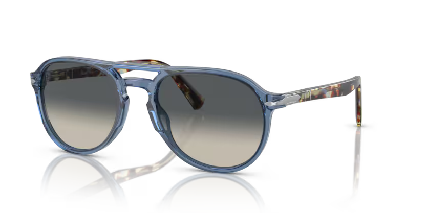 Persol Men's Pilot Sunglasses Navy Frame Grey Gradient Lens PO3235S 120271