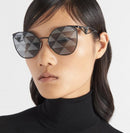 Prada Ladies Sunglasses Black Cat Eye PR50ZS-1AB03T - WatchStatus Ltd