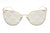 Prada PR50ZS Ladies Gold Cat Eye Sunglasses ZVN04T - WatchStatus Ltd
