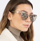 Prada PR50ZS Ladies Gold Cat Eye Sunglasses ZVN04T - WatchStatus Ltd