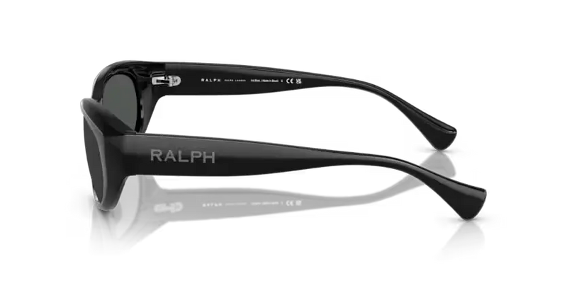 Ralph by Ralph Lauren Oval Sunglasses Shiny Black RA5327U 500187