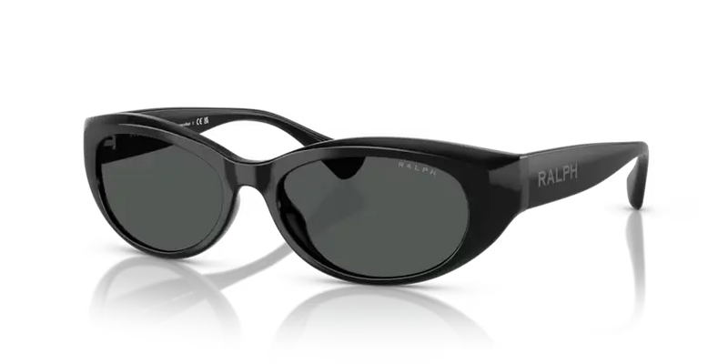 Ralph by Ralph Lauren Oval Sunglasses Shiny Black RA5327U 500187